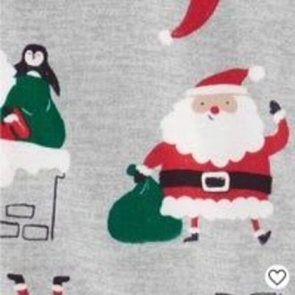 18 mos Carters Christmas Santa Clause Pajama Set - Picture 2 of 4